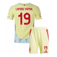 Camisa de time de futebol Espanha Lamine Yamal #19 Replicas 2º Equipamento Infantil Europeu 2024 Manga Curta (+ Calças curtas)